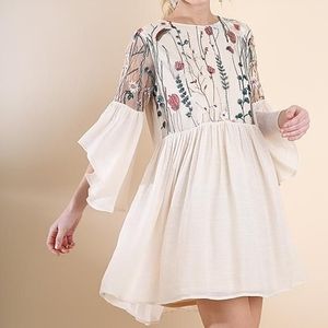 Umgee Natural With Embrodiery Dress/Tunic